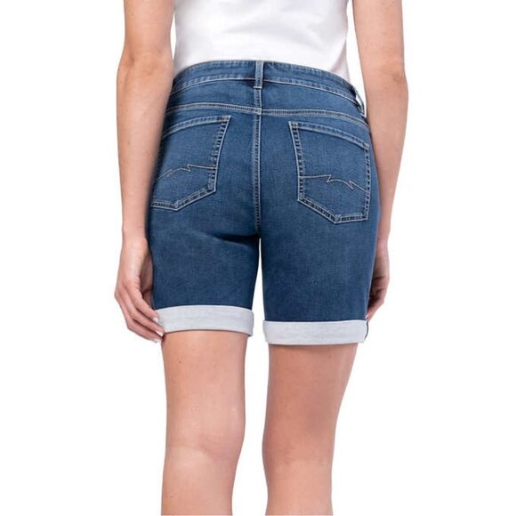 NEW Parasuco Knit Denim Shorts | Dark Blue - Picture 3 of 6